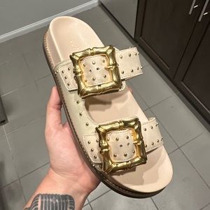 SCHUTZ Enola Studs Sporty Leather Sandal